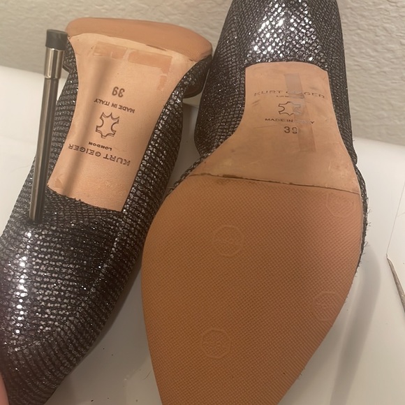 Kurt Geiger silver sparkle stiletto heels, Size 39 - Picture 8 of 9